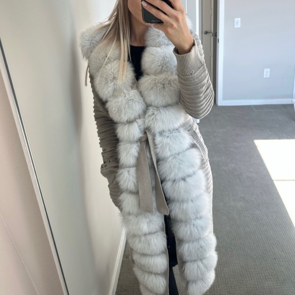 Real fur sweater
